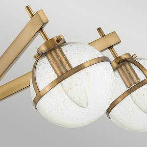 Hollis 5-light semi-flush ceiling light E14 – Heritage Brass, clear seeded glass – Hinkley / Elstead small 3