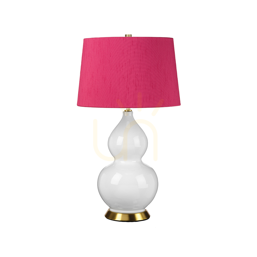 Check Isla table lamp - 1 light source - White / Aged brass Elstead Isla table lamp - 1 light source - White / Aged brass Elstead