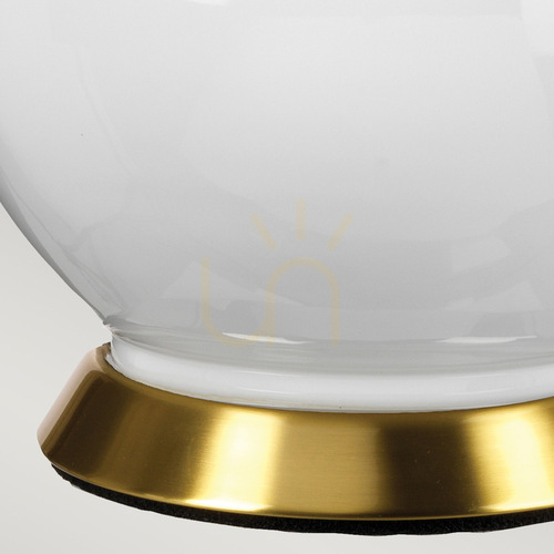 Check Isla Table Lamp with Okra Green Shade - 1 Light - White / Aged Brass Elstead