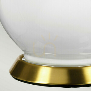 Isla Table Lamp with Bloom Purple Shade - 1 Light - White / Aged Brass Elstead small 3