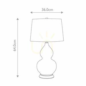 Elstead Isla E27 table lamp, white with teal shade and polished nickel small 5