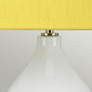 Isla Table Lamp - White Ceramic, Celadine Yellow Shade, Polished Nickel Elstead small 2