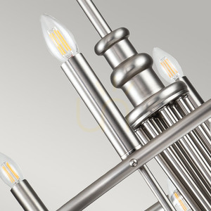Capitol Hill chandelier - 12 light sources - Brushed nickel Elstead small 3