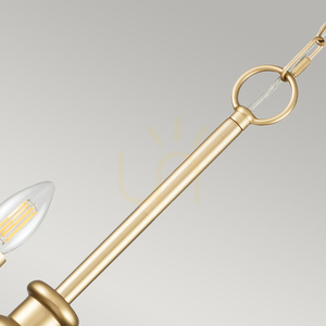 Capitol Hill chandelier - 12 light sources - Painted Natural Brass Elstead small 2
