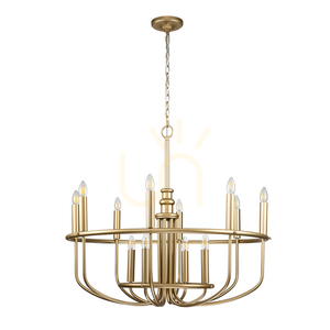Capitol Hill chandelier - 12 light sources - Painted Natural Brass Elstead small 0