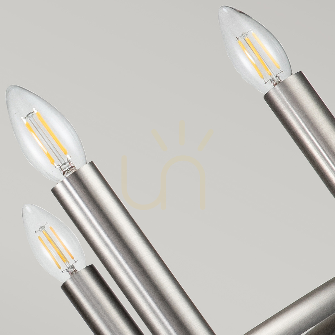 Display Capitol Hill chandelier - 6 light sources - Brushed nickel Elstead Capitol Hill chandelier - 6 light sources - Brushed nickel Elstead