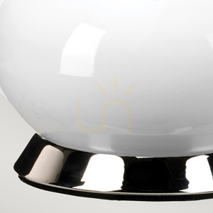 Milo table lamp - 1 light source - White / Polished Nickel Elstead 3 Milo table lamp - 1 light source - White / Polished Nickel Elstead small 3