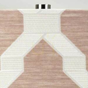Milo table lamp - 1 light source - White / Polished Nickel / Pink shade Elstead small 1