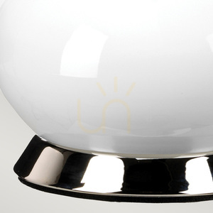 Milo table lamp - 1 light source - White / Polished Nickel / Pink shade Elstead small 3