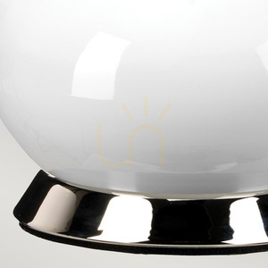 Milo table lamp - 1 light source - White / Polished Nickel Elstead 3 Milo table lamp - 1 light source - White / Polished Nickel Elstead small 3
