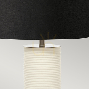 Elstead Ripple White Table Lamp with Black Shade E27 small 2