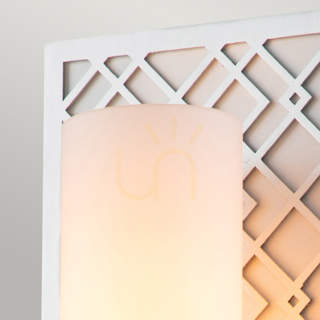 View Ziggy wall lamp - 1 light source - Lacquered silver Elstead Ziggy wall lamp - 1 light source - Lacquered silver Elstead