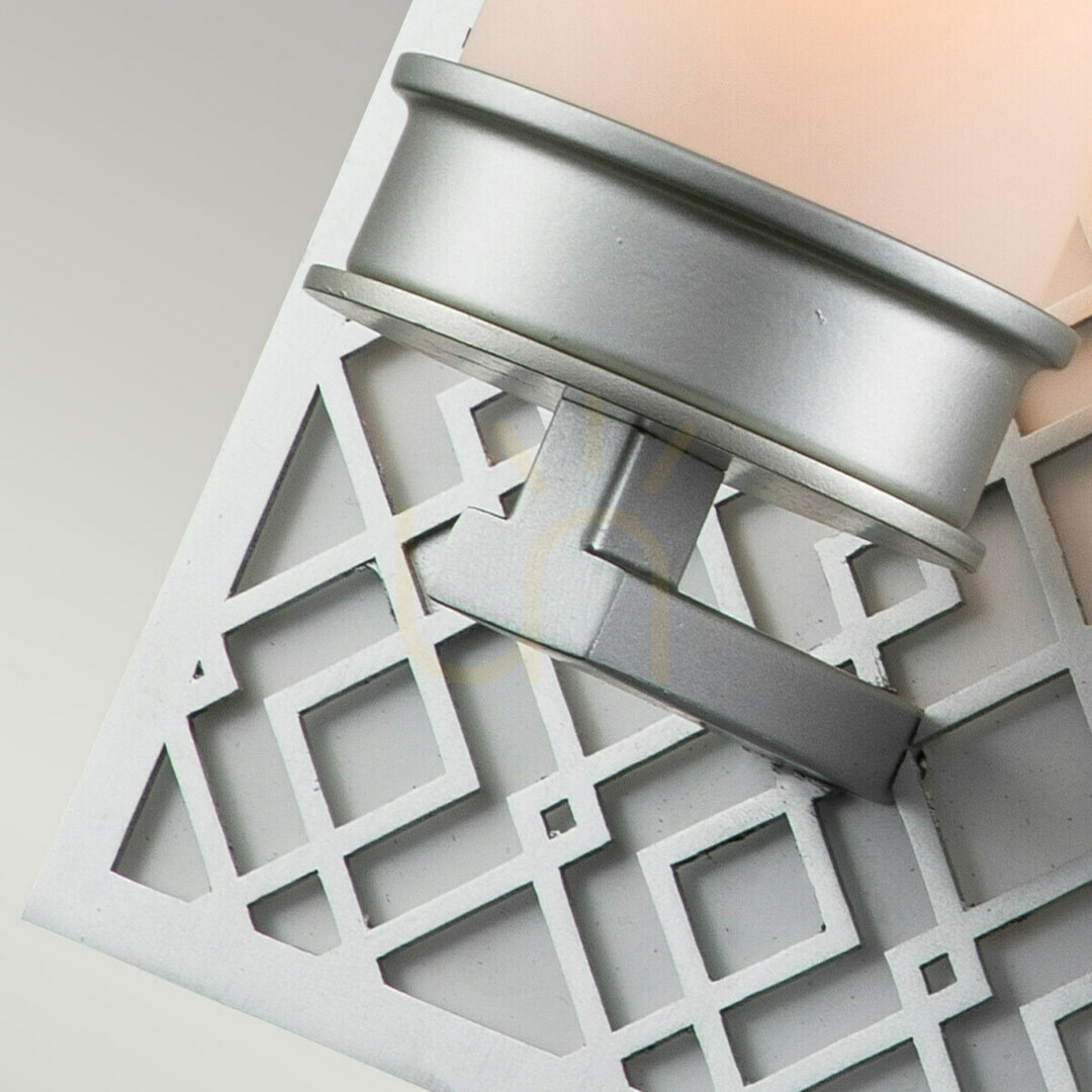 Show Ziggy wall lamp - 1 light source - Lacquered silver Elstead Ziggy wall lamp - 1 light source - Lacquered silver Elstead