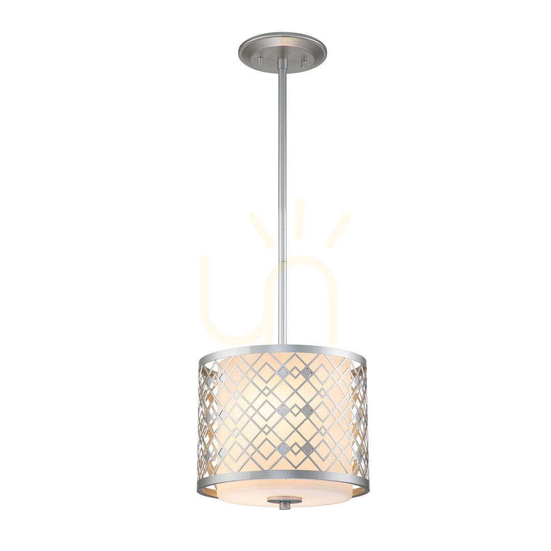 Check Ziggy small pendant lamp - 1 light source - Lacquered silver Elstead Ziggy small pendant lamp - 1 light source - Lacquered silver Elstead