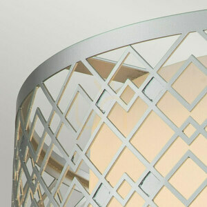 Elstead ZIGGY ZIGGY-F-M-LS Flush Ceiling Light 2xE27 Steel and Glass, Lacquered Silver, Ø 40.6 cm small 1