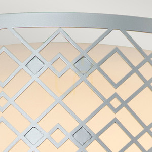 Elstead ZIGGY ZIGGY-F-M-LS Flush Ceiling Light 2xE27 Steel and Glass, Lacquered Silver, Ø 40.6 cm small 4