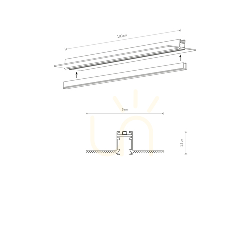 Check NANO Lighting Rail - LVM RECESSED TRACK 1M 11730 Nowodvorski