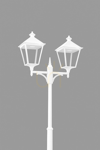 Check Garden / park lantern IP54 LONDON BIG 41248WH LED 2x9.5W 3000K white - premium NORLYS
