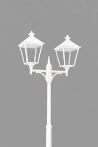Garden / park lantern IP54 LONDON BIG 41248WH LED 2x9.5W 3000K white - premium NORLYS small 0