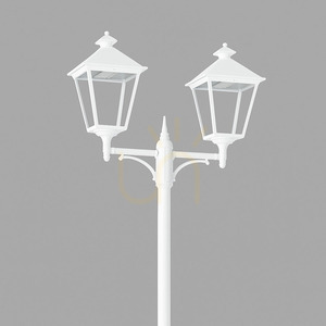 Garden / park lantern IP54 LONDON BIG 4131WH LED 2x13.4W 4000K white - premium NORLYS small 0