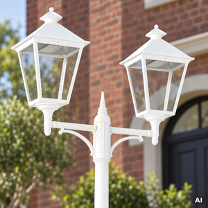 Garden / park lantern IP54 LONDON BIG 4131WH LED 2x13.4W 4000K white - premium NORLYS small 5