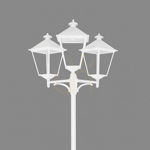 Garden / park lantern IP54 LONDON BIG 4133WH 3x9.5W 4000K white - premium NORLYS small 0