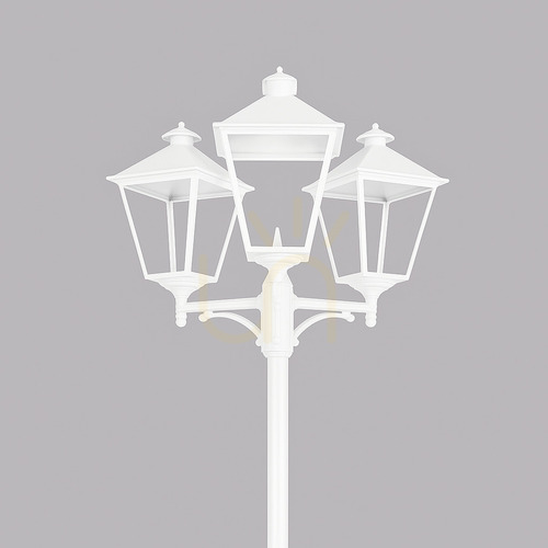 Check Garden / park lantern IP54 LONDON BIG 4135WH 3x13.4W 4000K white - premium NORLYS