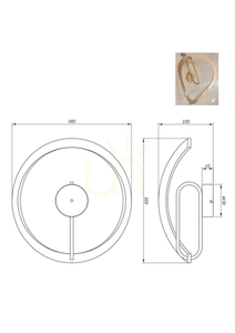 Ceiling light Zuma Line VELENNE C241249403A gold 1xLED small 1