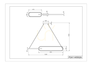 Pendant lamp Zuma Line RAVON P241145502A gold 2xLED 1 Pendant lamp Zuma Line RAVON P241145502A gold 2xLED small 1