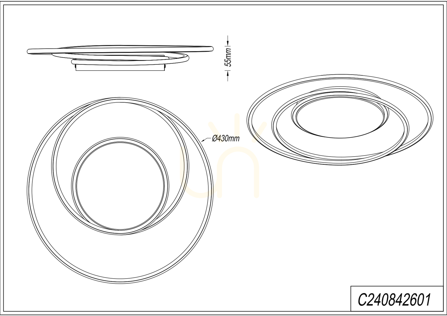 View Ceiling light Zuma Line ZEPHYRA C240842601 black 1xLED Ceiling light Zuma Line ZEPHYRA C240842601 black 1xLED