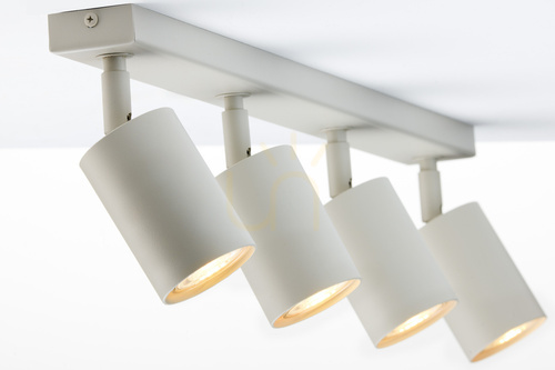 Check Sigma Zoom 4-Licht Deckenleuchte Grau-Beige GU10 60 cm 41516