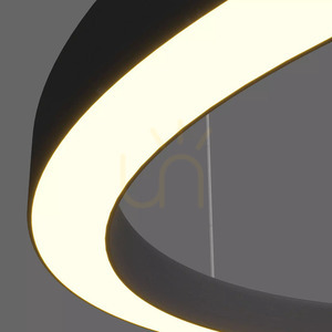 Aurum M Variable Color LED Chandelier Black PL0116-90-CCT-BK small 3