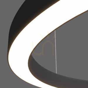 Aurum L Variable Color LED Chandelier Black PL0116-130-CCT-BK small 2