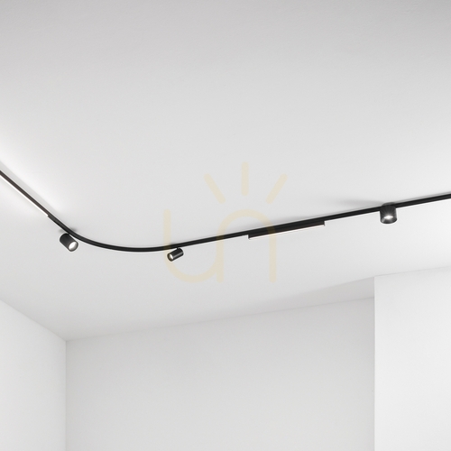 Check Surface Lighting Profile Ideallux Deva 2000mm Black Aluminum 332482