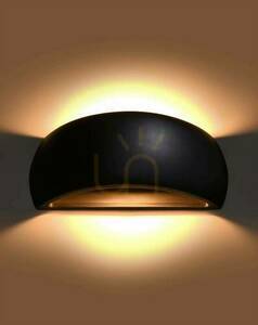 Wall lamp ceramic PONTIUS black Sollux small 1