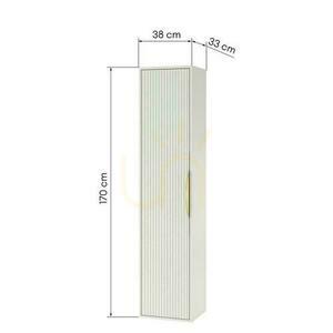 ANVERS Bathroom Cabinet White with Gold Handle small 9