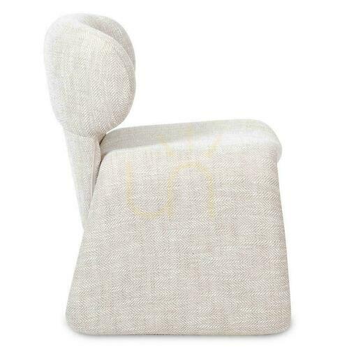 Check Set of 2 Nova Nook BIZZA Upholstered Chairs, Beige, 63 x 56 x 78 cm