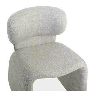 Set of 2 BIZZA Upholstered Chairs Beige and Gray small 4