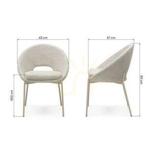 Set of 2 DEAN Chairs Beige small 5