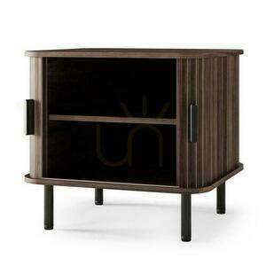 EPIQUE Nightstand Dark Walnut with Lamellas small 3