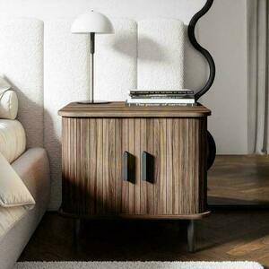 EPIQUE Nightstand Dark Walnut with Lamellas small 4
