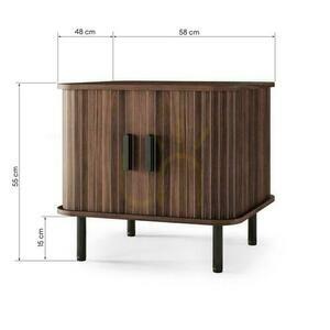 EPIQUE Nightstand Dark Walnut with Lamellas small 6