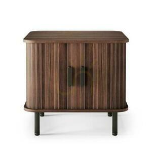 EPIQUE Nightstand Dark Walnut with Lamellas small 0