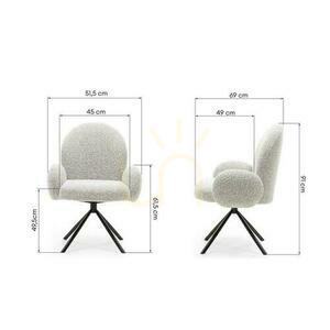 FINEST Grey Swivel Chair small 8