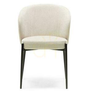 Set of 2 GUSTO Chairs Light Beige with Black Legs small 0