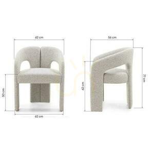JOEL Upholstered Chair Gray-Brown small 7