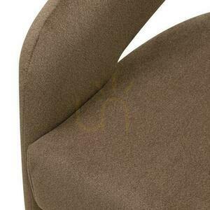 Nova Nook JOEL Upholstered Chair with Armrests, Mocha Fabric small 3