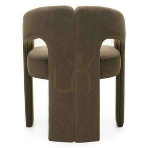 Nova Nook JOEL Upholstered Chair with Armrests, Mocha Fabric small 5