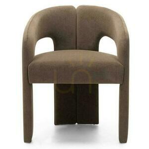 Nova Nook JOEL Upholstered Chair with Armrests, Mocha Fabric small 0