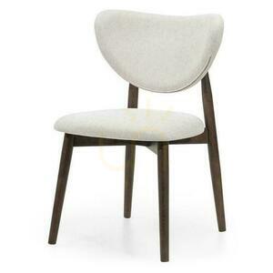 Set of 2 JULIETTE Beige Chairs with Italian Walnut Legs small 5
